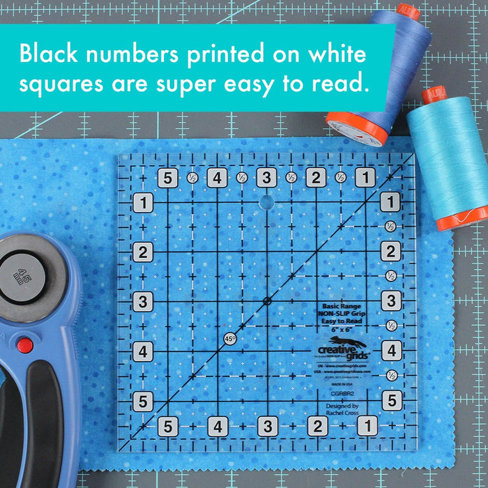 Creative Grids Basic Range 6in Square Quilt Ruler