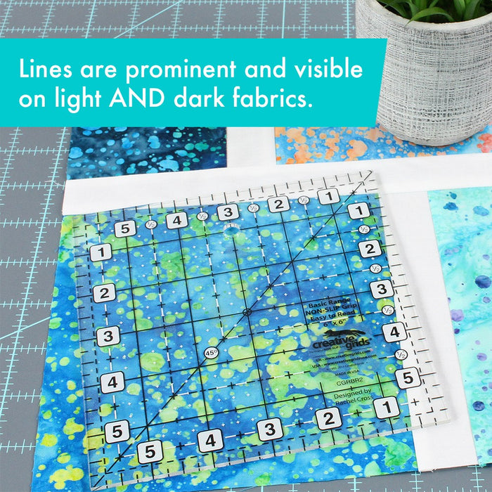 Creative Grids Basic Range 6in Square Quilt Ruler