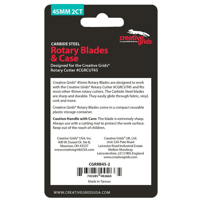 Creative Grids 45mm Replacement Rotary Blade 2pk