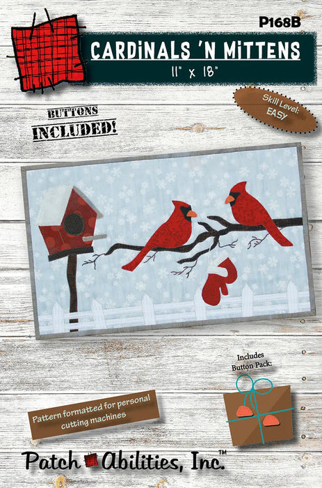 Cardinals N Mittens With Buttons