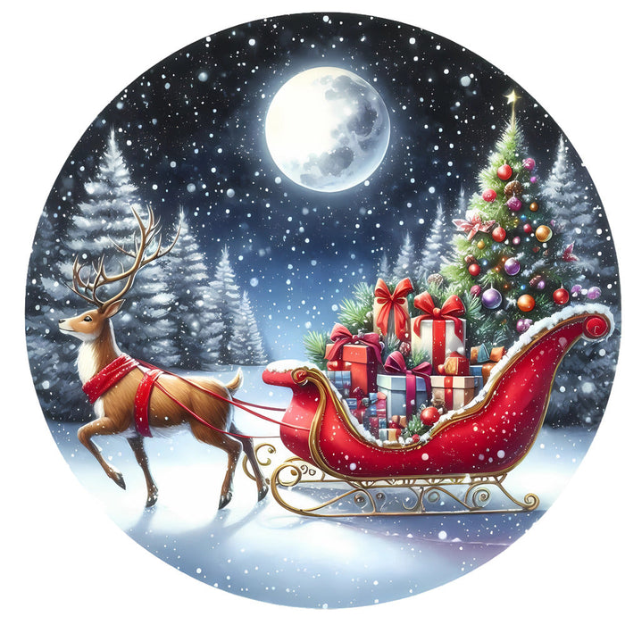 Christmas Winter Scene 18 Fabric Panel