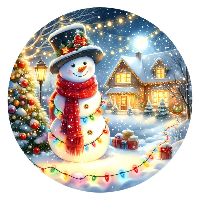 Christmas Winter Scene 5 Fabric Panel