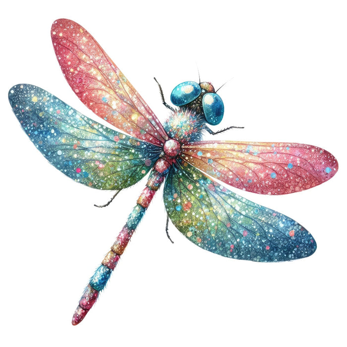 Colorful Dragonfly Fabric Panel 2