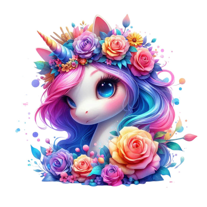 Colorful Magical Unicorn Fabric Panel 14