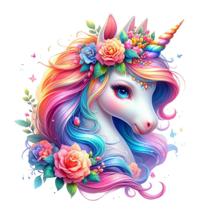 Colorful Magical Unicorn Fabric Panel 22