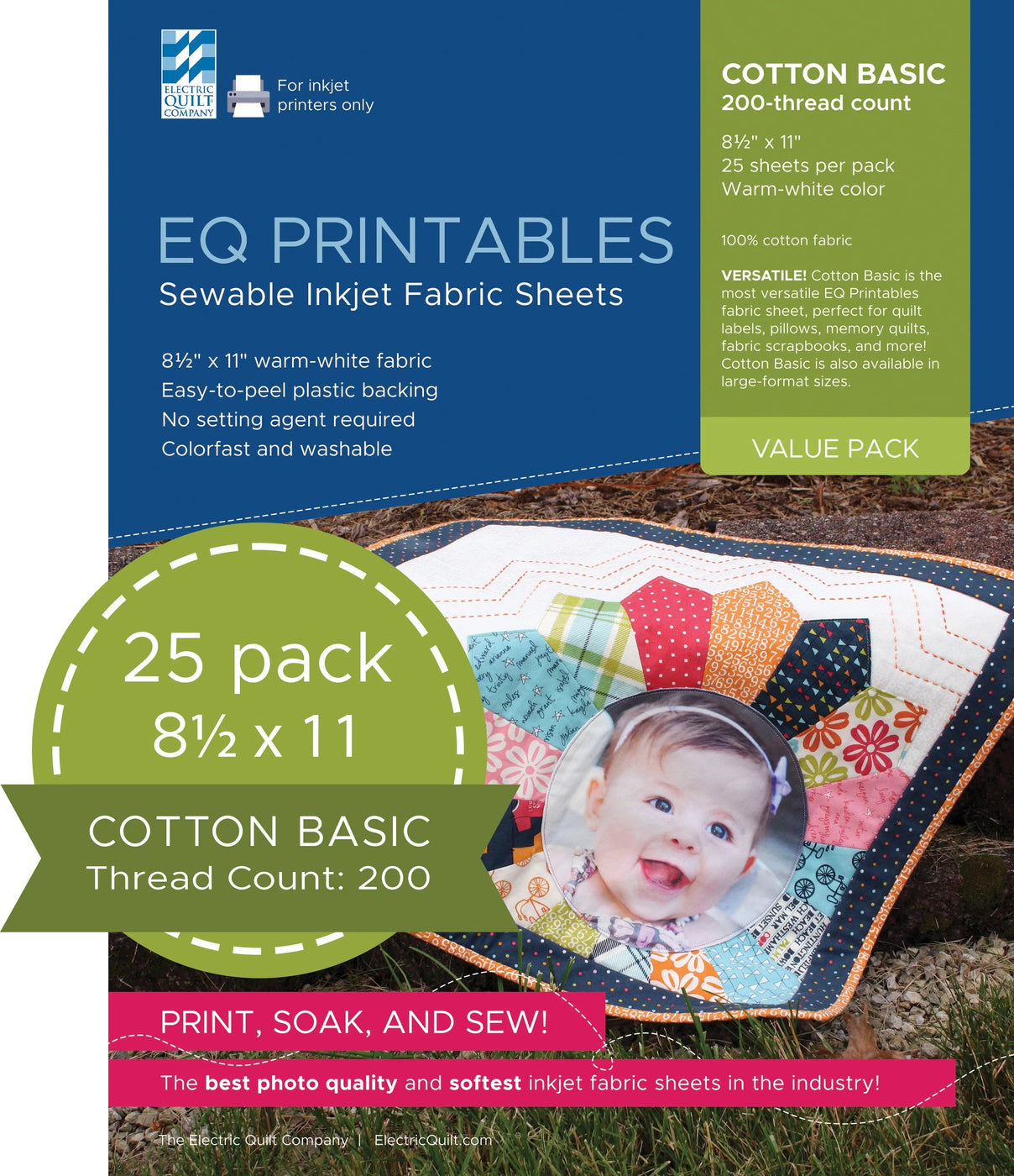 Cotton Printable Fabric Sheets 25 Sheets per pack — High Country Quilts