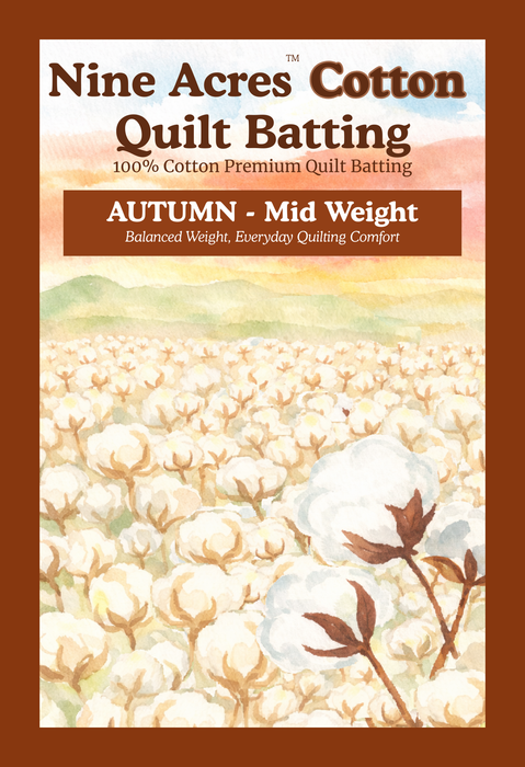 Nine Acres 100% Cotton Autumn quilt batting