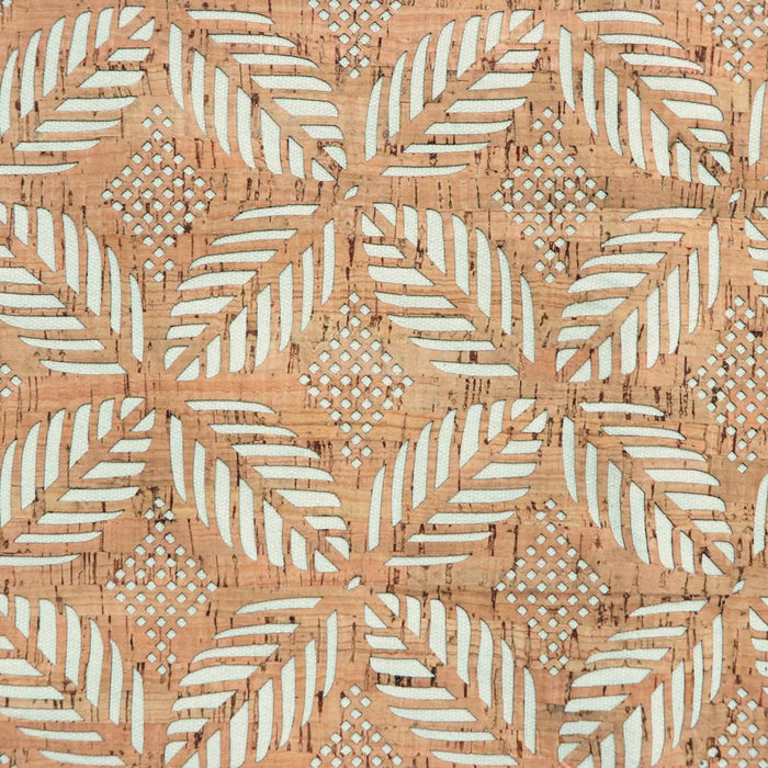 Cream Canvas Backed Palms Pro Lite Cork 1/2 yard