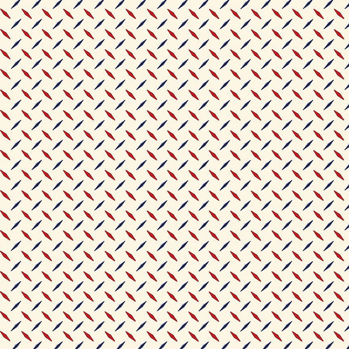 Cream Diamond Geo Path to Freedom Cotton 44"/45" Fabric Per Yard