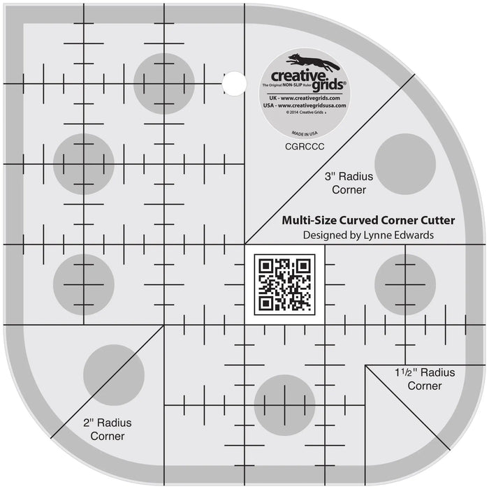 Creative Grids Curved Corner Cutter Quilt Ruler