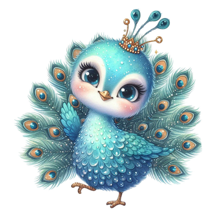 Cute Adorable Peacocks Fabric Panel 11
