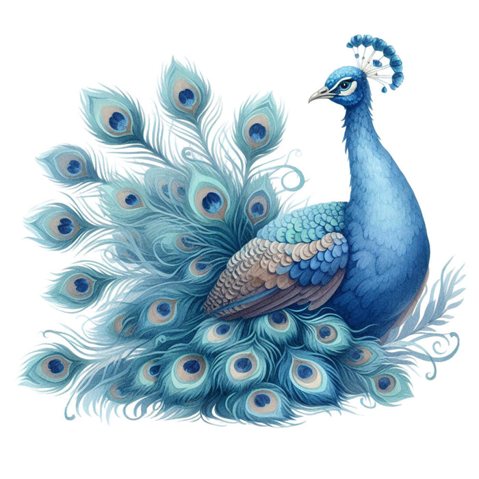 Cute Adorable Peacocks Fabric Panel 22