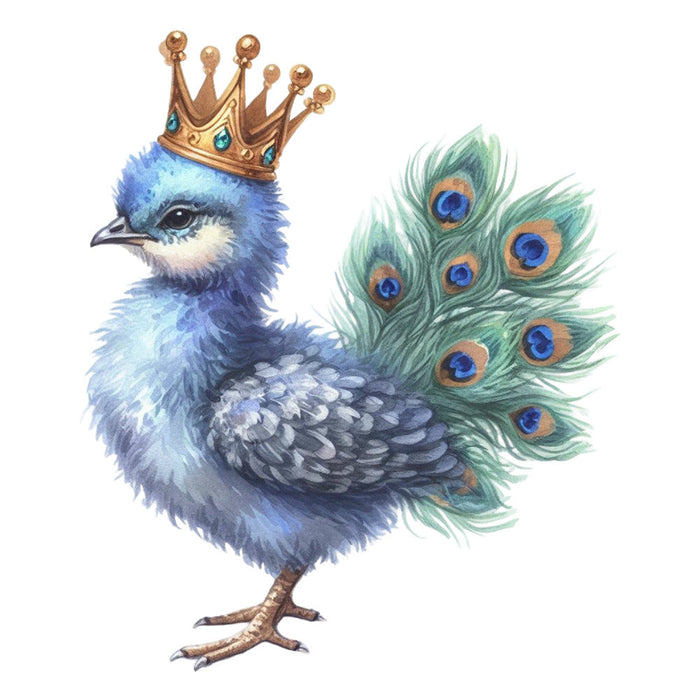 Cute Adorable Peacocks Fabric Panel 24