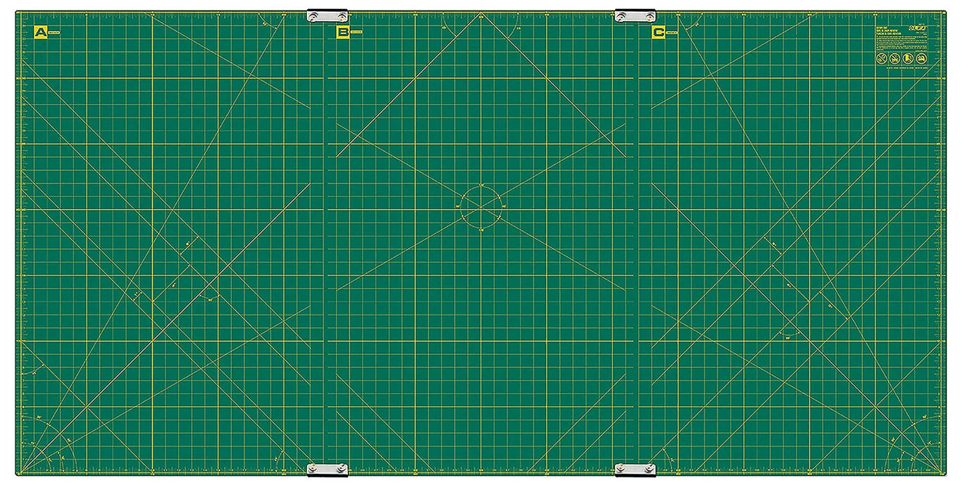 Cutting Mat Set of 3 Mats with Clips Green 35in x 70in