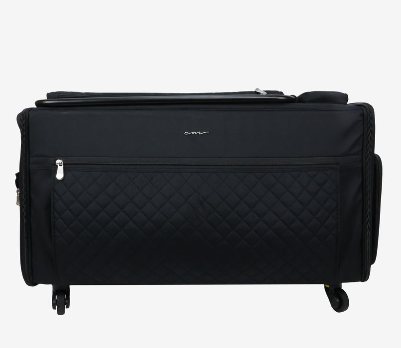 Everything Mary Jumbo 5 Wheel Collapsible Rolling Sewing Machine Storage Case, Black