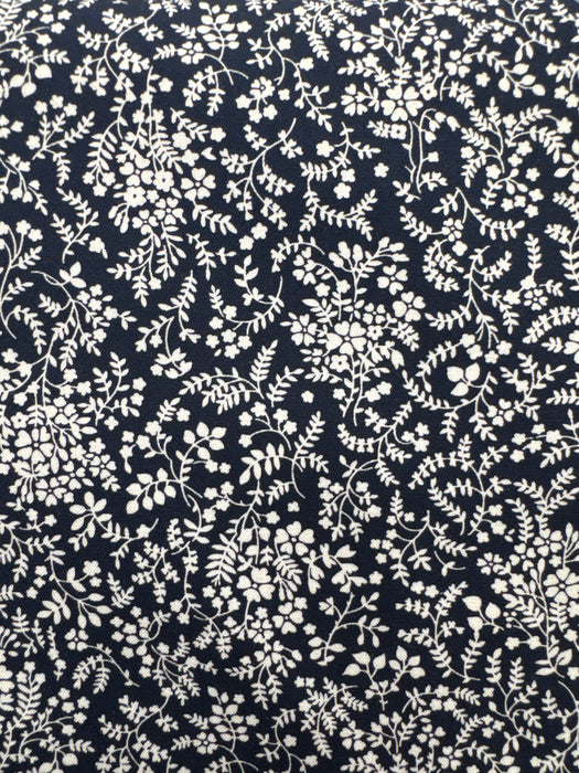 MO Shoreline White Small Floral on Black