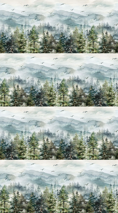 NC Border Stripe Blue Multi 44in Wide - Altitude - DP29155-43
