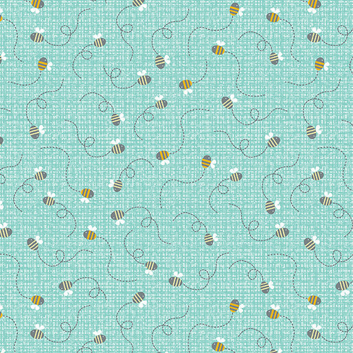 Playhouse Pals - Sunny Bees - Medium Turquoise