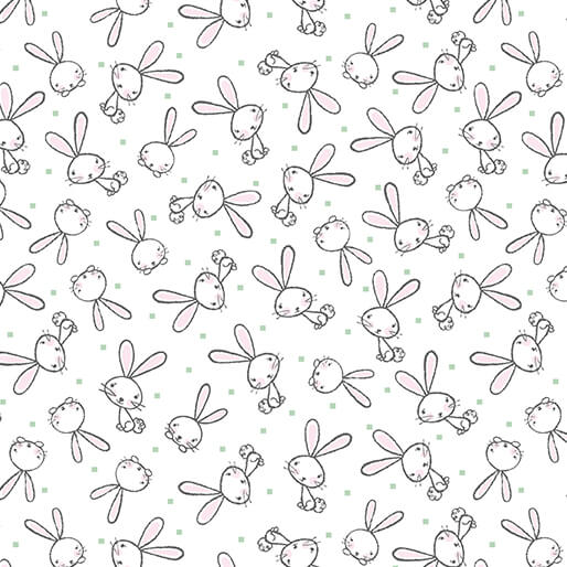 Doodle Baby Flannel - Ducky Love - White