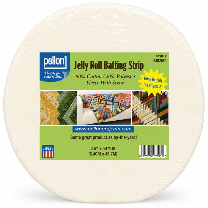 Pellon® Natural Cotton Batting With Scrim 2.5" x 50 yards Jelly Roll Size Package