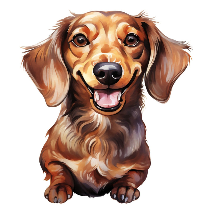 Dachshund Dog Fabric Panel