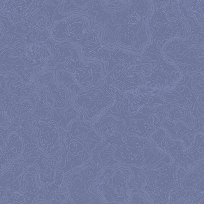 Denim Topography Map Path to Freedom Cotton 44"/45" Fabric Per Yard