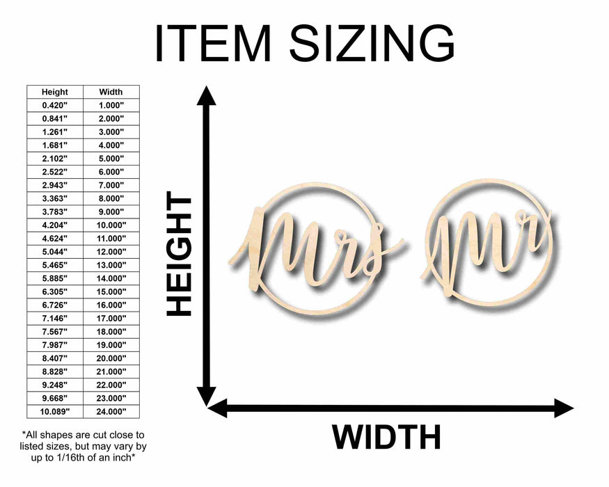 Mr. & Mrs. Sign Unfinished Wood Cutout Home Decor DIY wedding