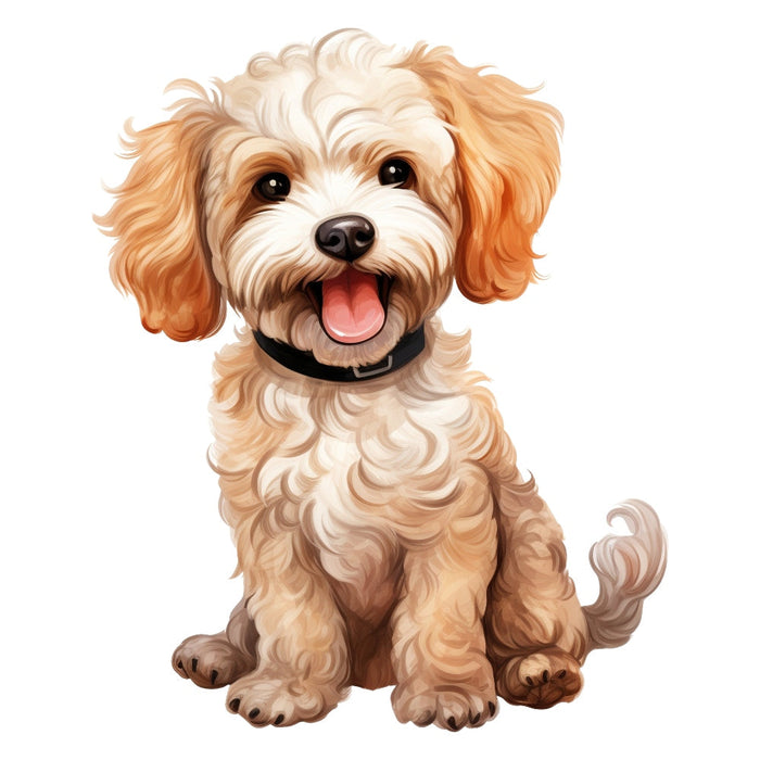 Doodle Dog Fabric Panel