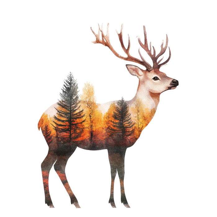 Double Exposure Woodland Animals Fabric Panel 10