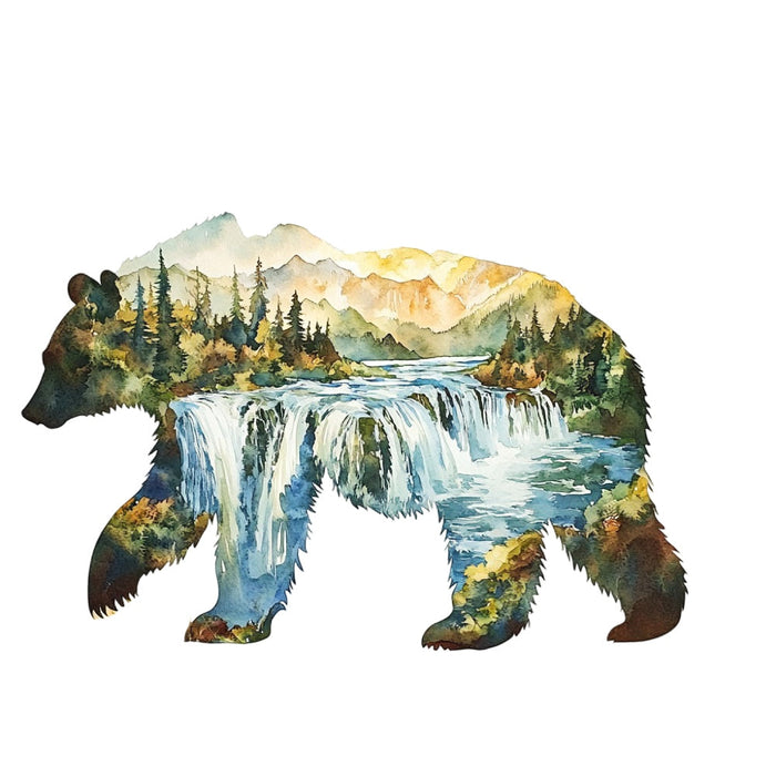 Double Exposure Woodland Animals Fabric Panel 13