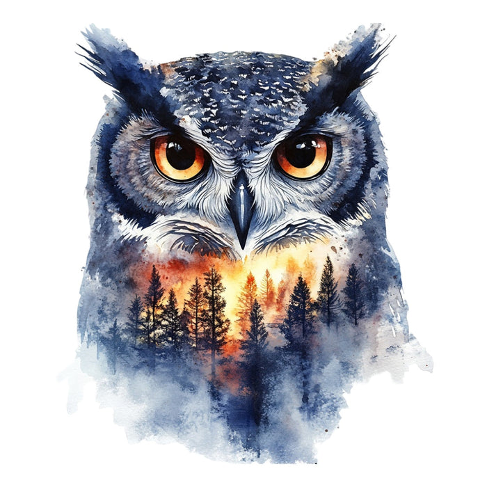 Double Exposure Woodland Animals Fabric Panel 18