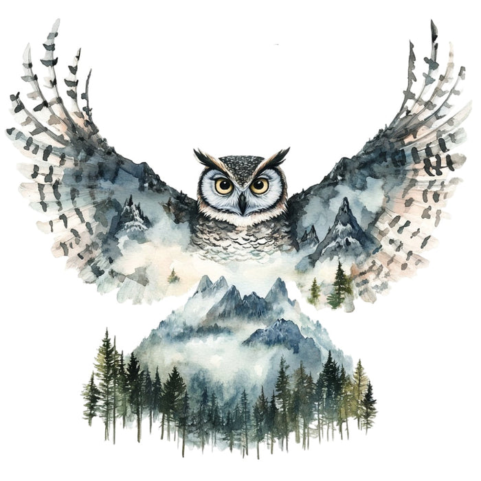Double Exposure Woodland Animals Fabric Panel 1