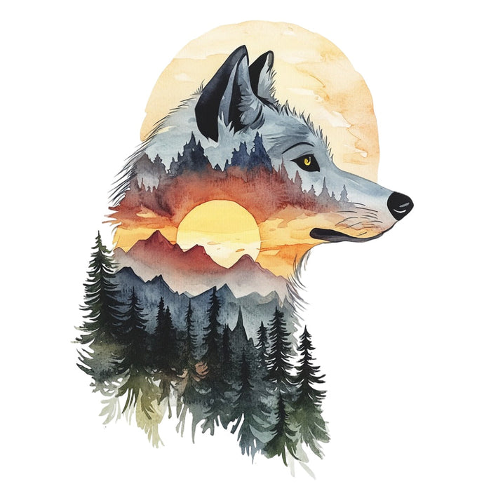 Double Exposure Woodland Animals Fabric Panel 3