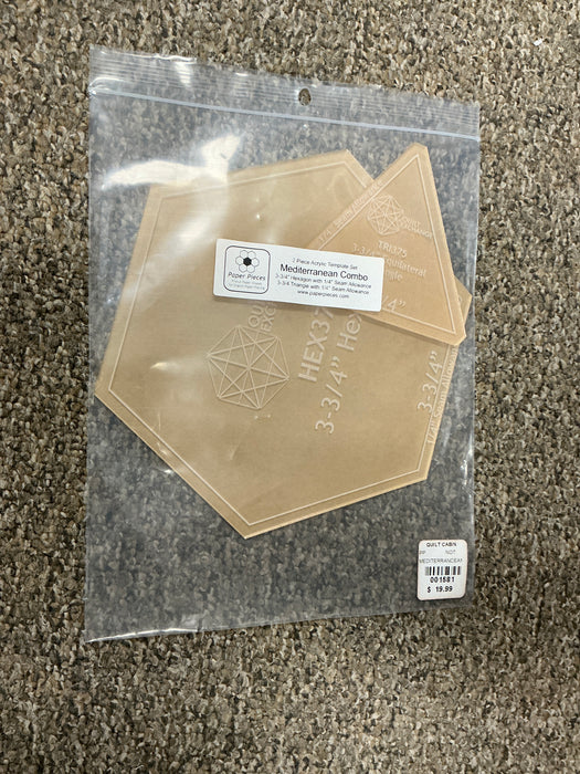 Paper Pieces Mediterranean Combo 2 Piece Acrylic Template Set