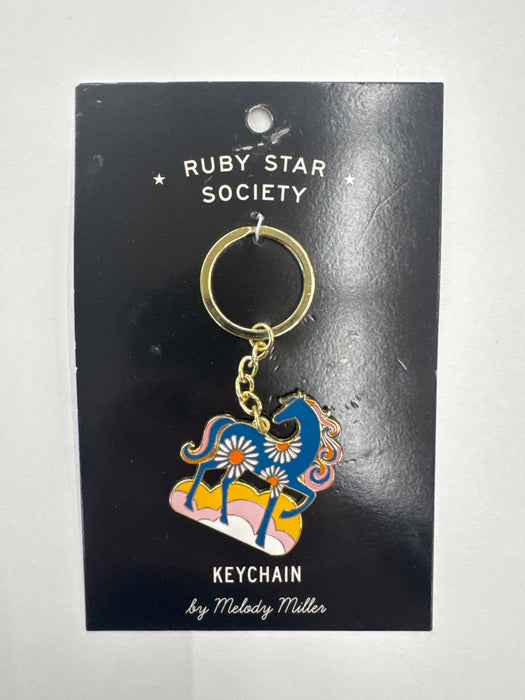 MO Ruby Star Lovely Pony Enamel Charm Keychain