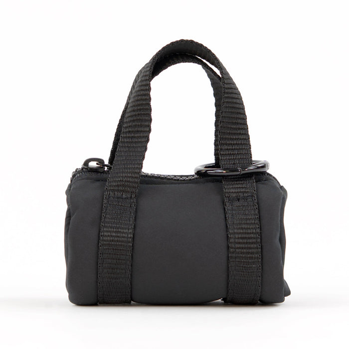 packlab Micro Nano Duffel Keychain - Black Mini Duffel Bag Coin Purse for Lip Balm, Earbuds & Everyday Essentials