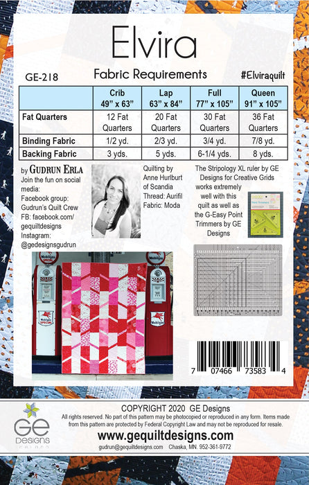 Elvira - Fat Quarter Pattern 218