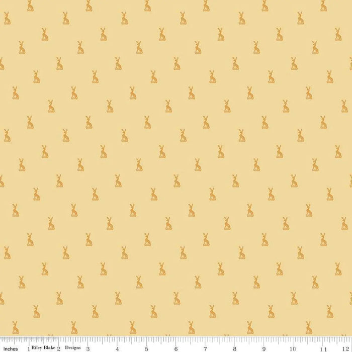Emma Austen Family Crest Yellow 43"/44" Fabric Per Yard