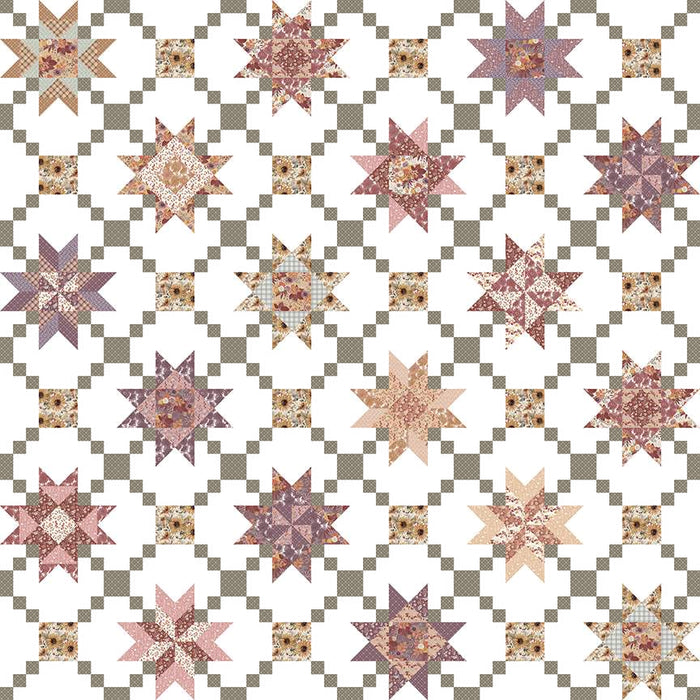 Evening on the Prairie Garden Cloud Cotton Wideback Fabric per yard