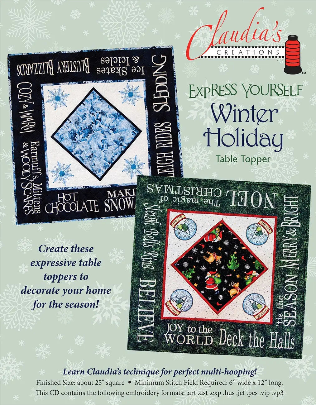 Express Yourself Winter Table Topper — High Country Quilts