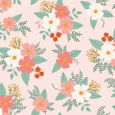 RB Meadow Moments Floral Flannel Pink