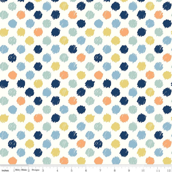 RB Love You to the Moon Flannel - Multi Dots