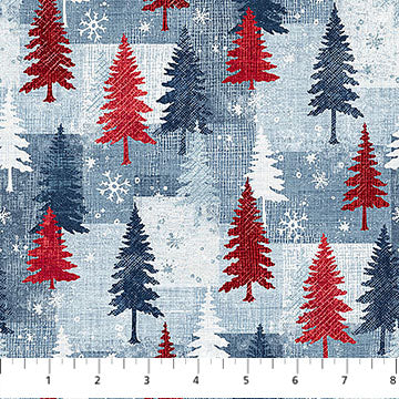 Village Folk Lt Blue Multi