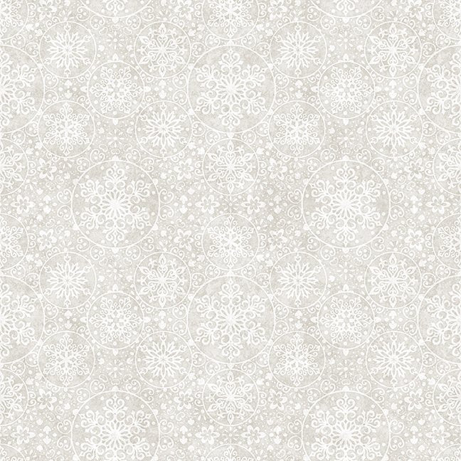 QT Santa’s Workshop Snowflakes Light Gray