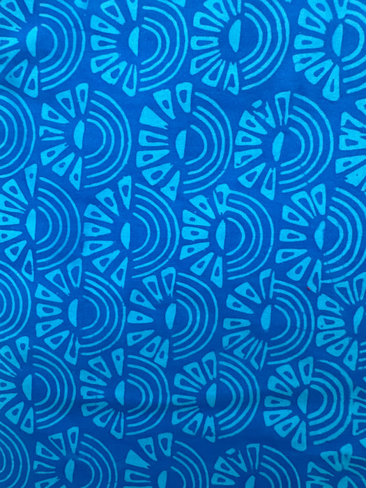 AN Floral Half Circle Blue and Aqua