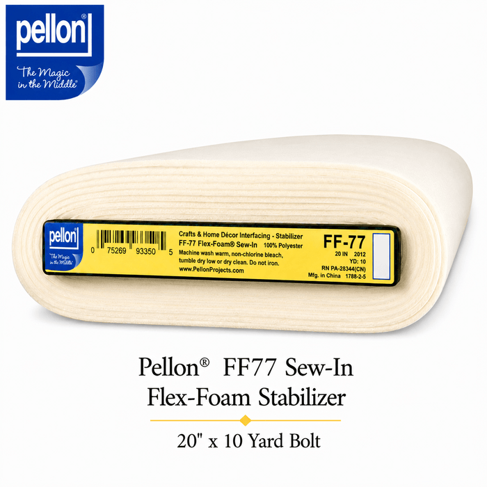 Pellon® FF77 Sew-In Flex-Foam Stabilizer – 20" x 10 Yard Bolt