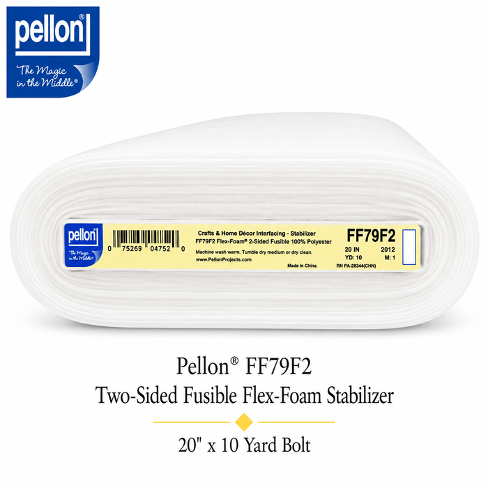 Pellon® FF79F2 Two-Sided Fusible Flex-Foam Stabilizer – 20" x 10 Yard Bolt