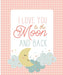 RB Love You to the Moon Flannel - Flannel Panel - Coral