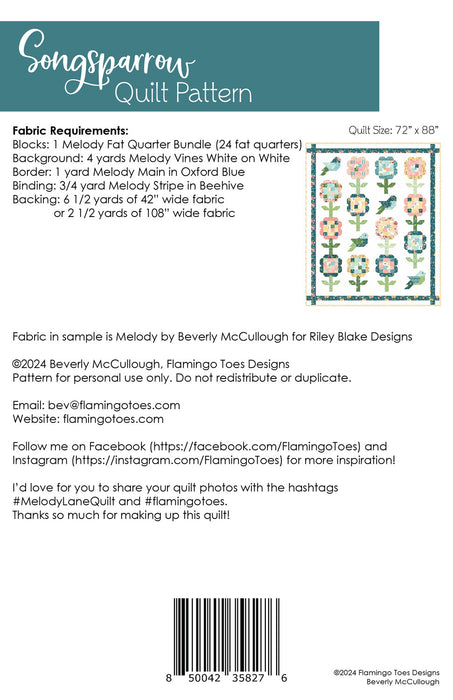 Songsparrow Quilt Pattern