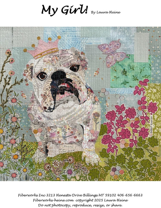My Girl Bulldog Collage Pattern